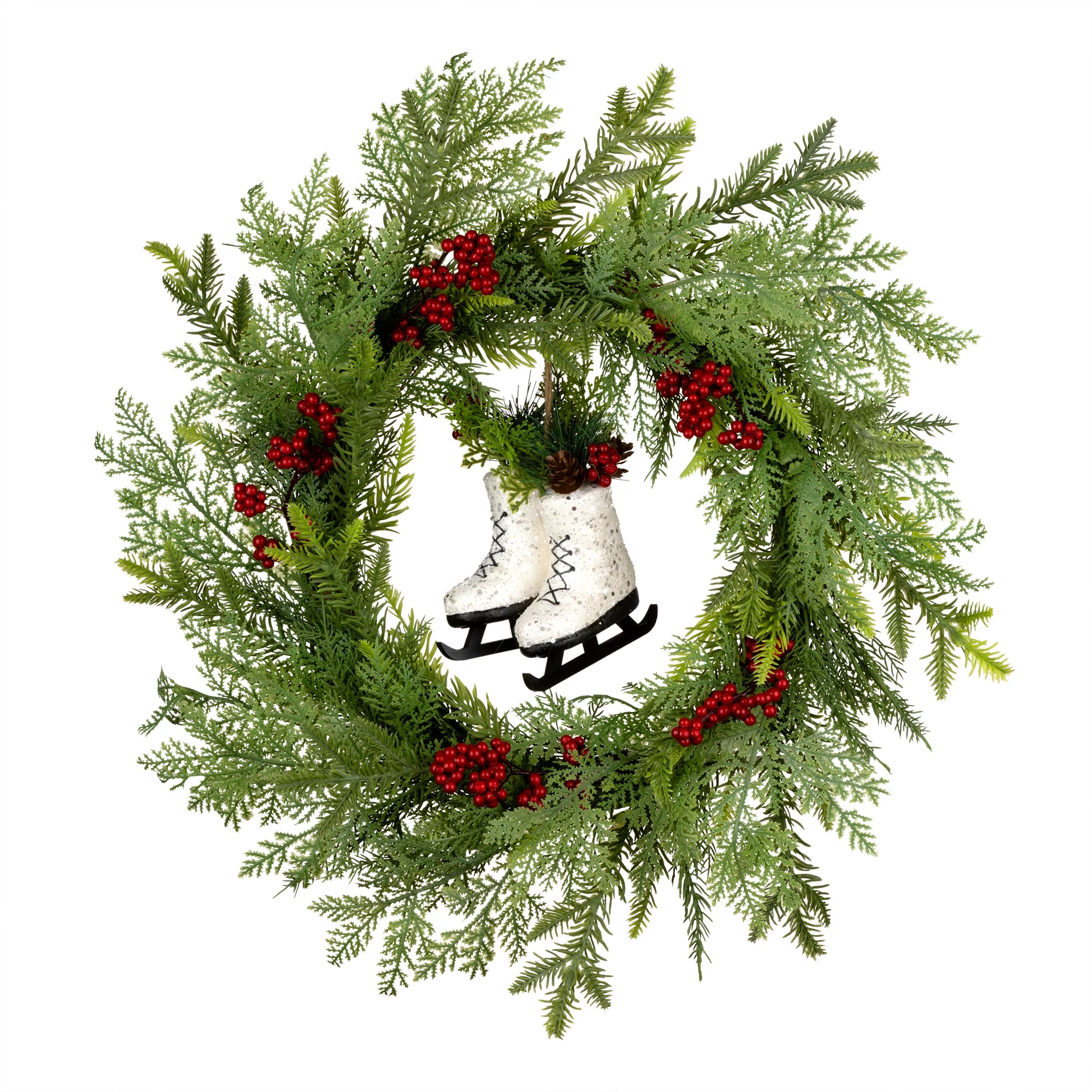 22 in. Winter Skates Wreath