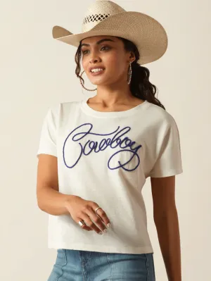 Ariat 10055139 Womens Cowboy T-Shirt Cloud Dancer