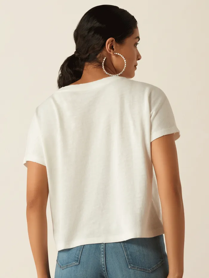 Ariat 10055139 Womens Cowboy T-Shirt Cloud Dancer