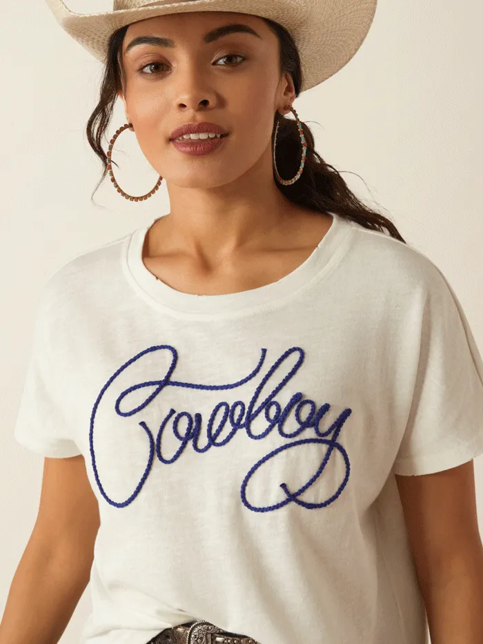 Ariat 10055139 Womens Cowboy T-Shirt Cloud Dancer