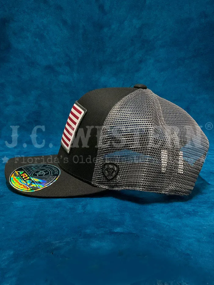 Ariat A300081101 American Flag Patch Cap Black
