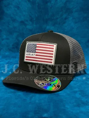 Ariat A300081101 American Flag Patch Cap Black