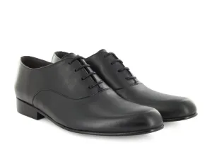 Atlanta Mocassin Black Leather Lace Up Dress Shoe 18899