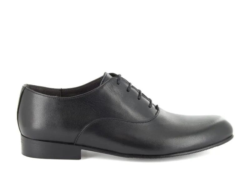 Atlanta Mocassin Black Leather Lace Up Dress Shoe 18899