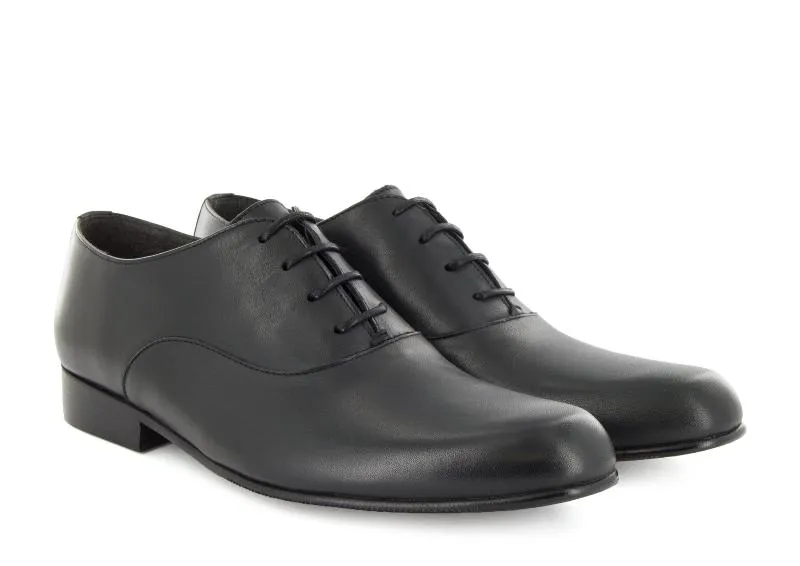 Atlanta Mocassin Black Leather Lace Up Dress Shoe 18899