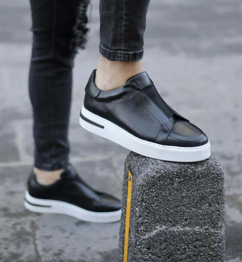 Black Leather Casual Shoes