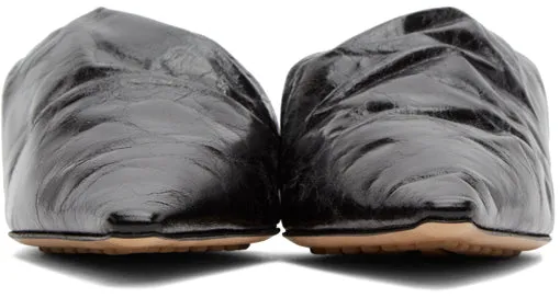 Bottega Veneta Black Nappa Slingback Ballerina Flats
