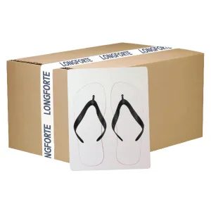FULL CARTON - 20 x Flip Flops - Adult Size - Black Straps - Medium