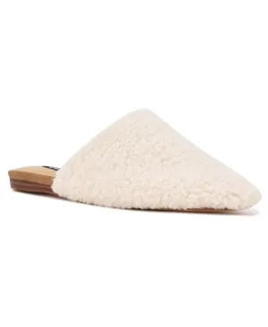Furzy Ivory Fabric Nine West Clogs