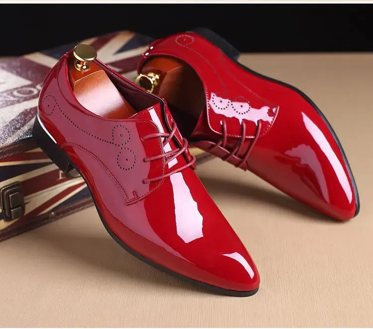 Glossy Oxford Patent Leather Shoes