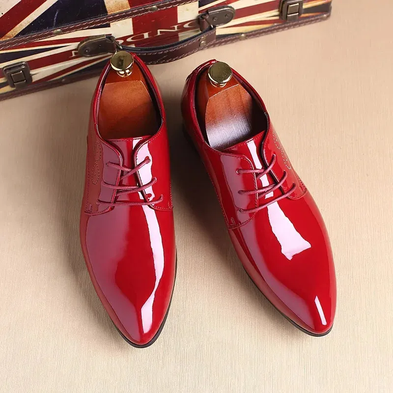 Glossy Oxford Patent Leather Shoes