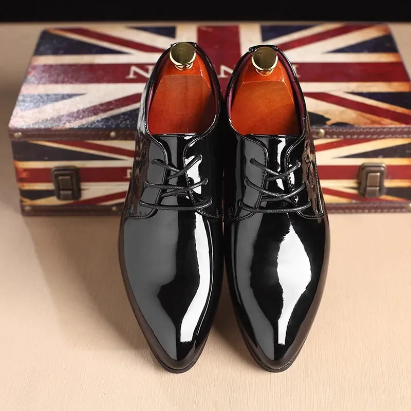 Glossy Oxford Patent Leather Shoes