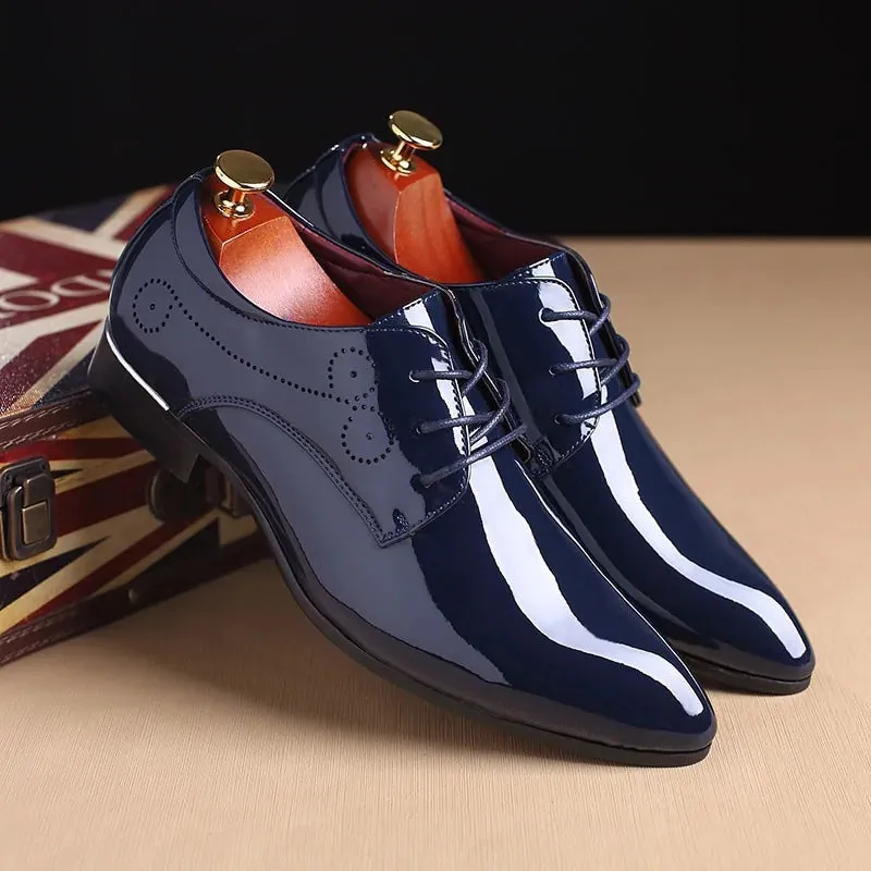 Glossy Oxford Patent Leather Shoes