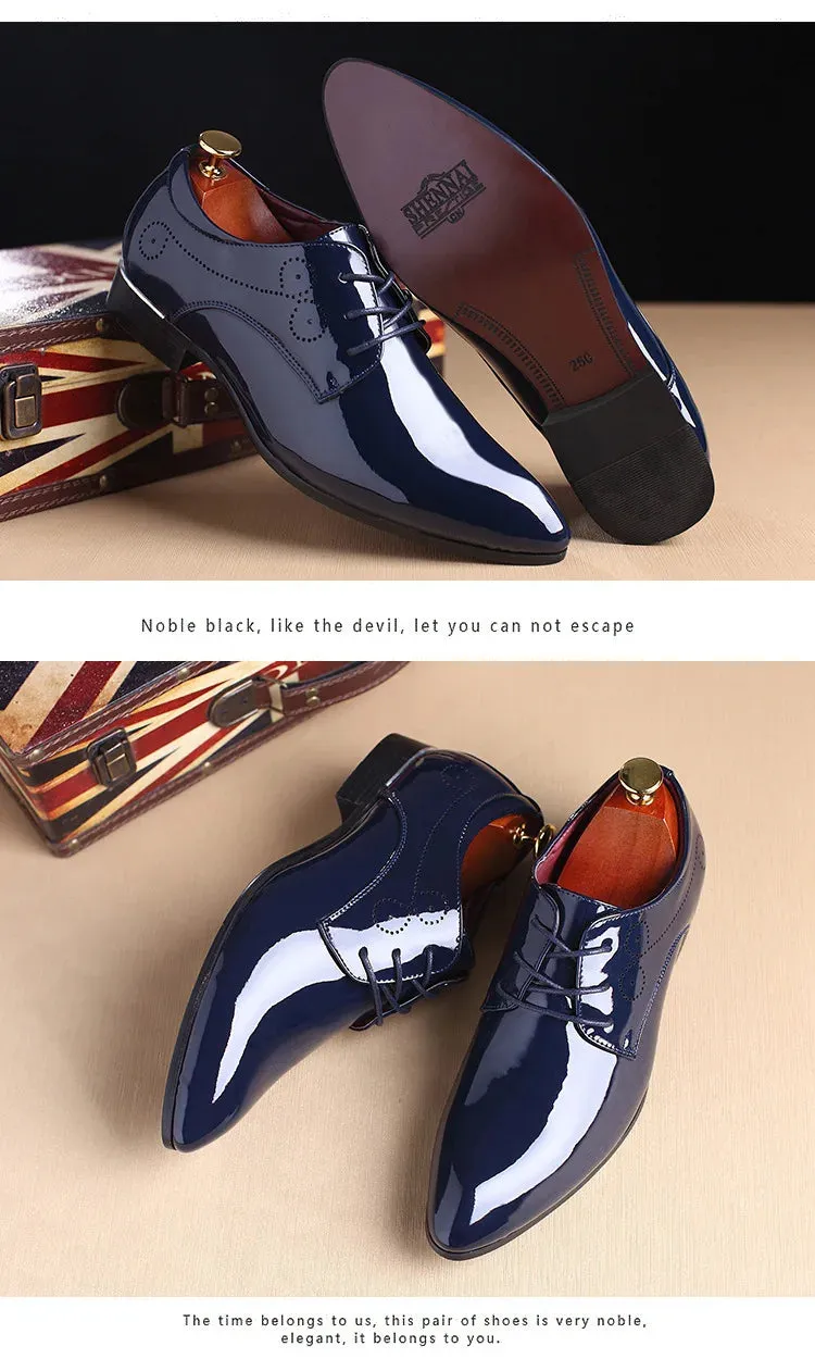Glossy Oxford Patent Leather Shoes