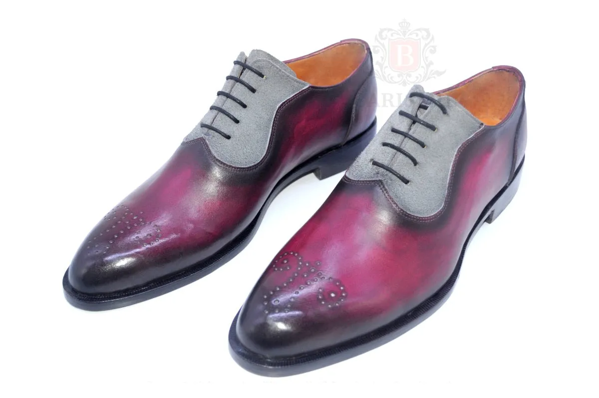 Logan II- Burgundy Oxford Shoes