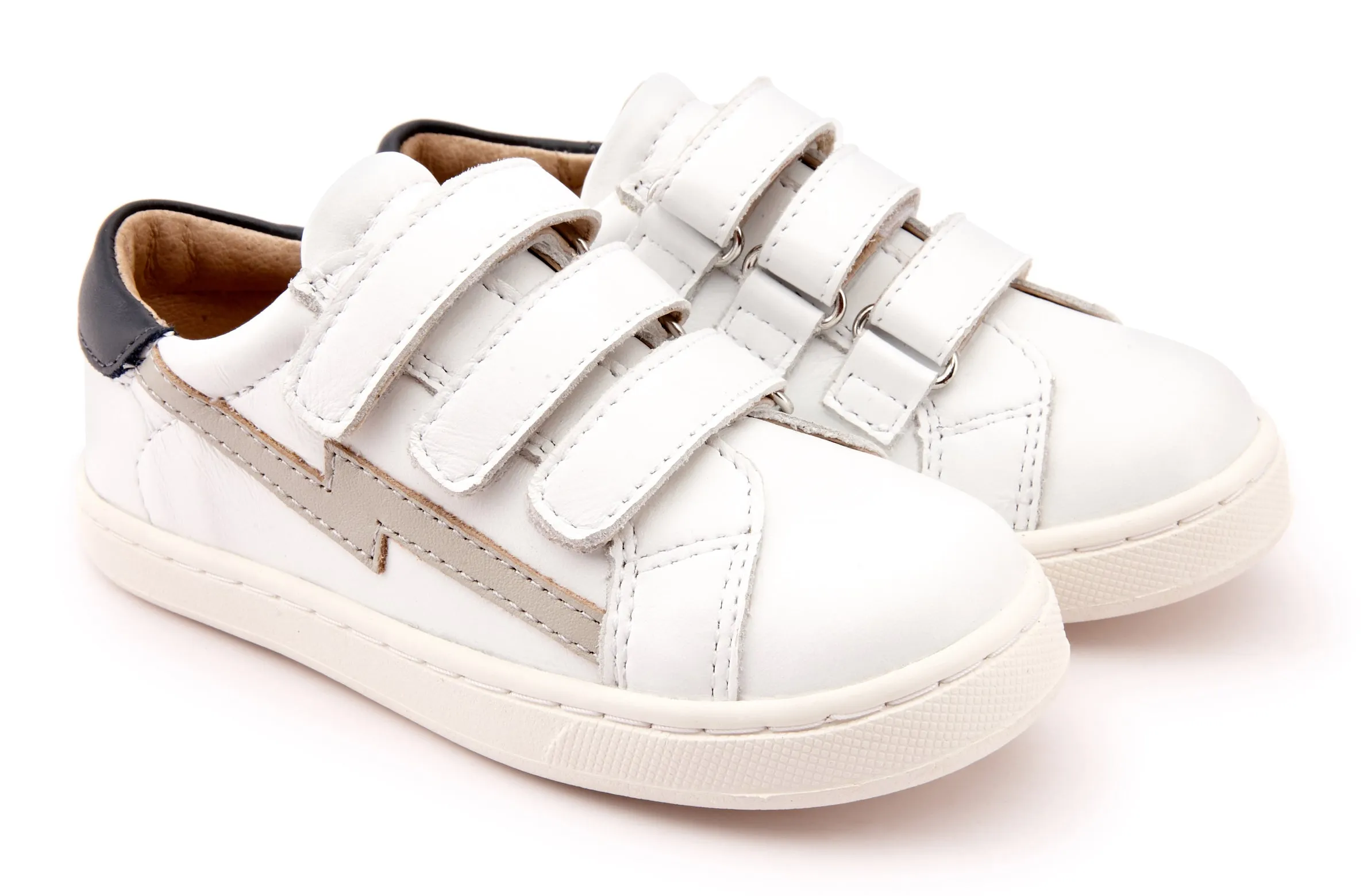 Old Soles Boy's and Girl's 6139 Bolty Markert Sneakers - Snow/Navy/Gris