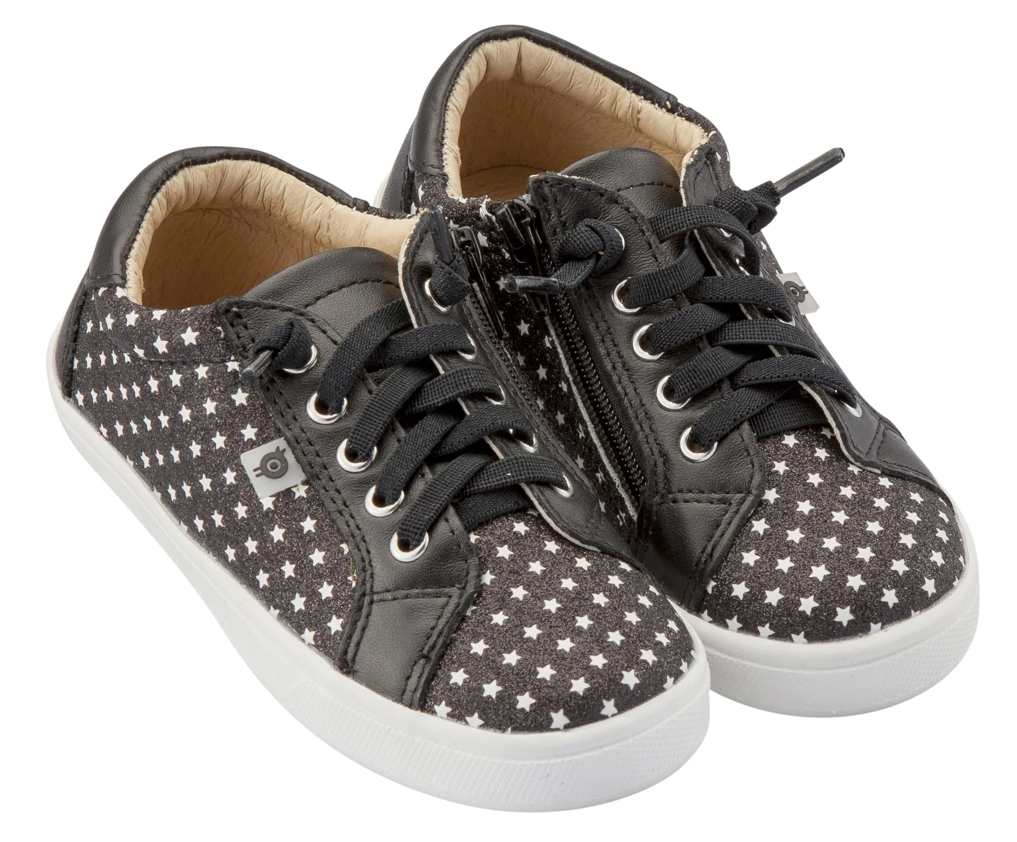 Old Soles Girl's & Boy's Star Jogger Sneakers, Star Glam Black