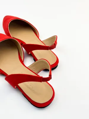 Red Slingback Flats