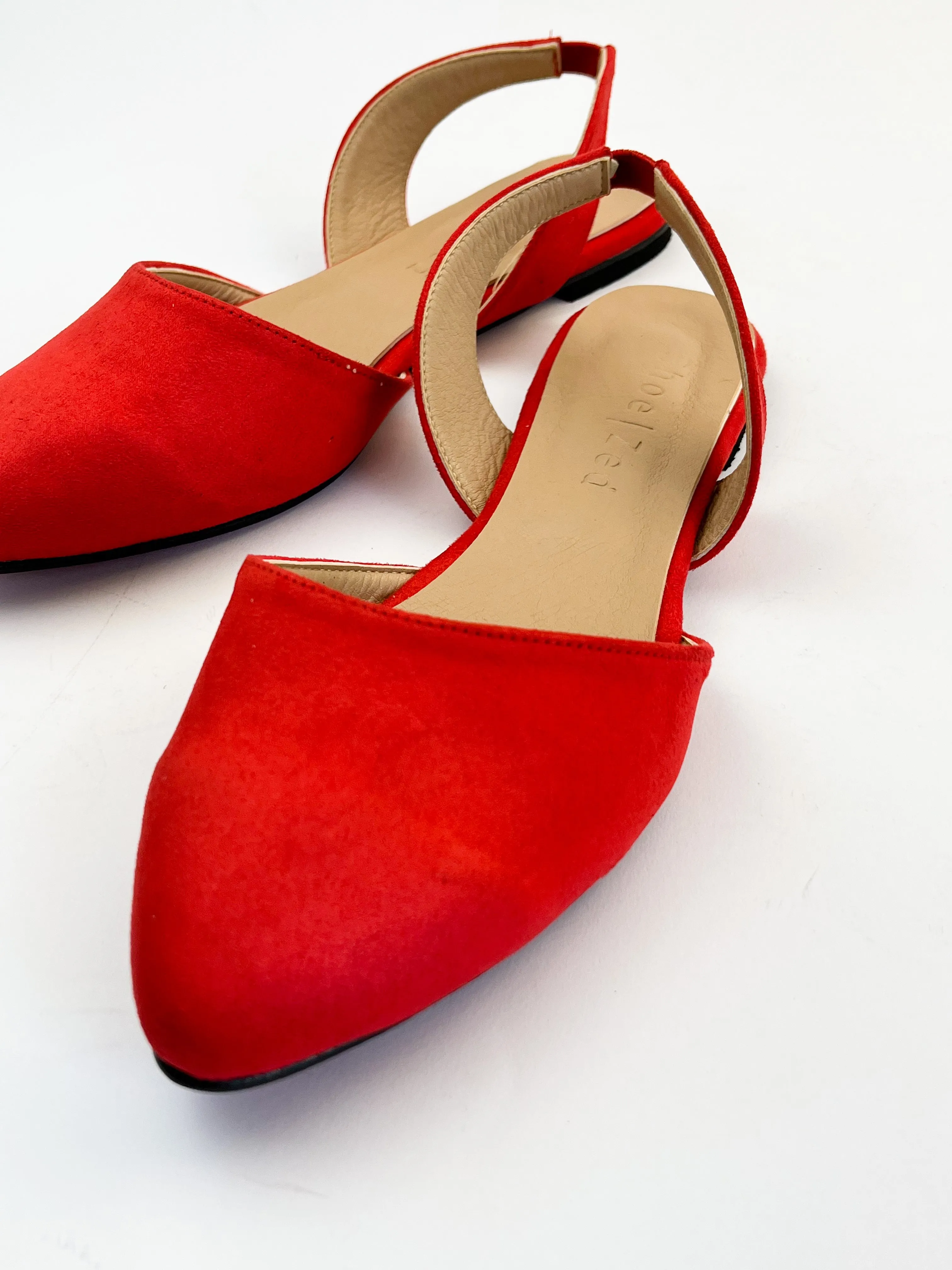 Red Slingback Flats