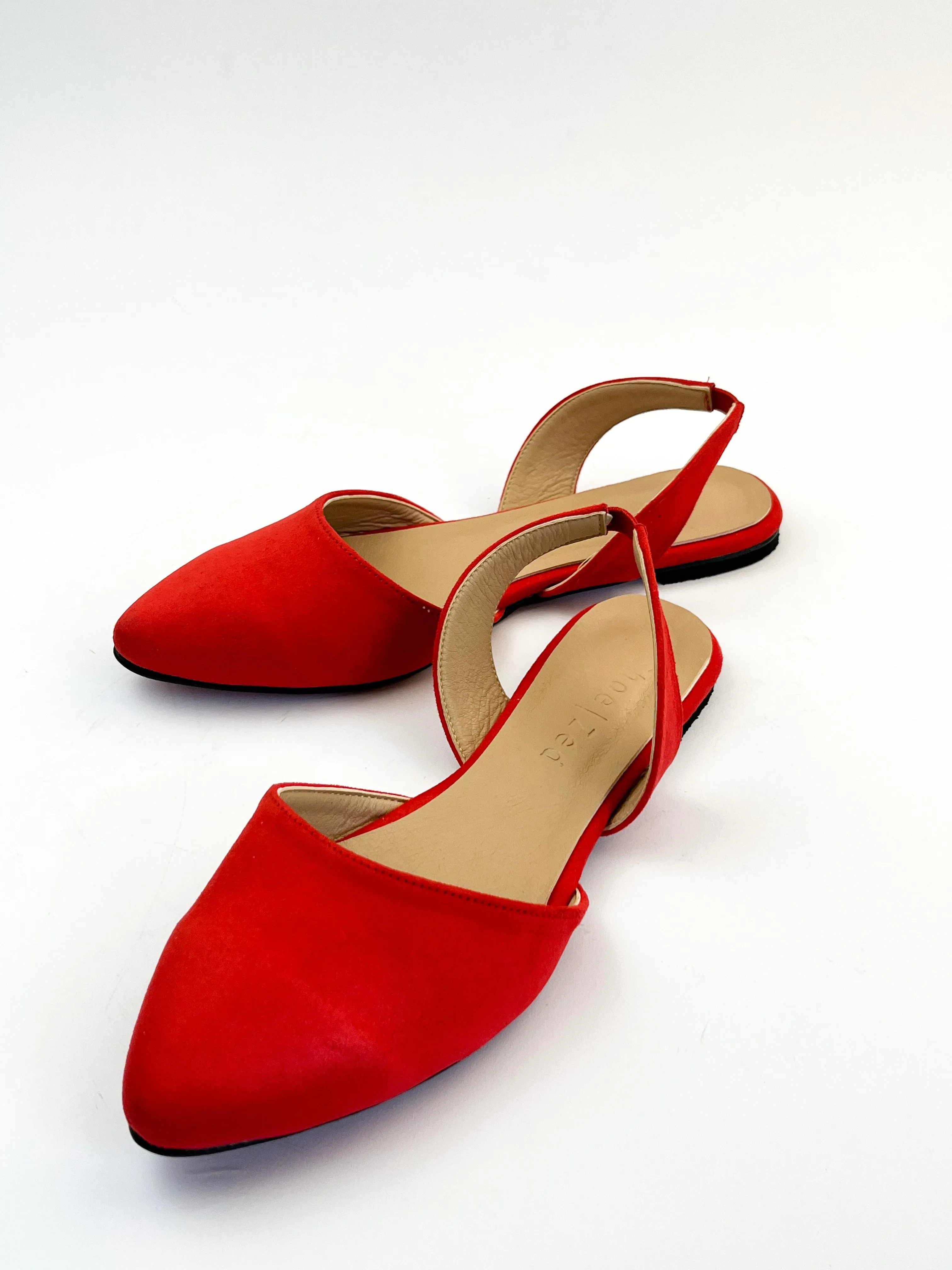 Red Slingback Flats