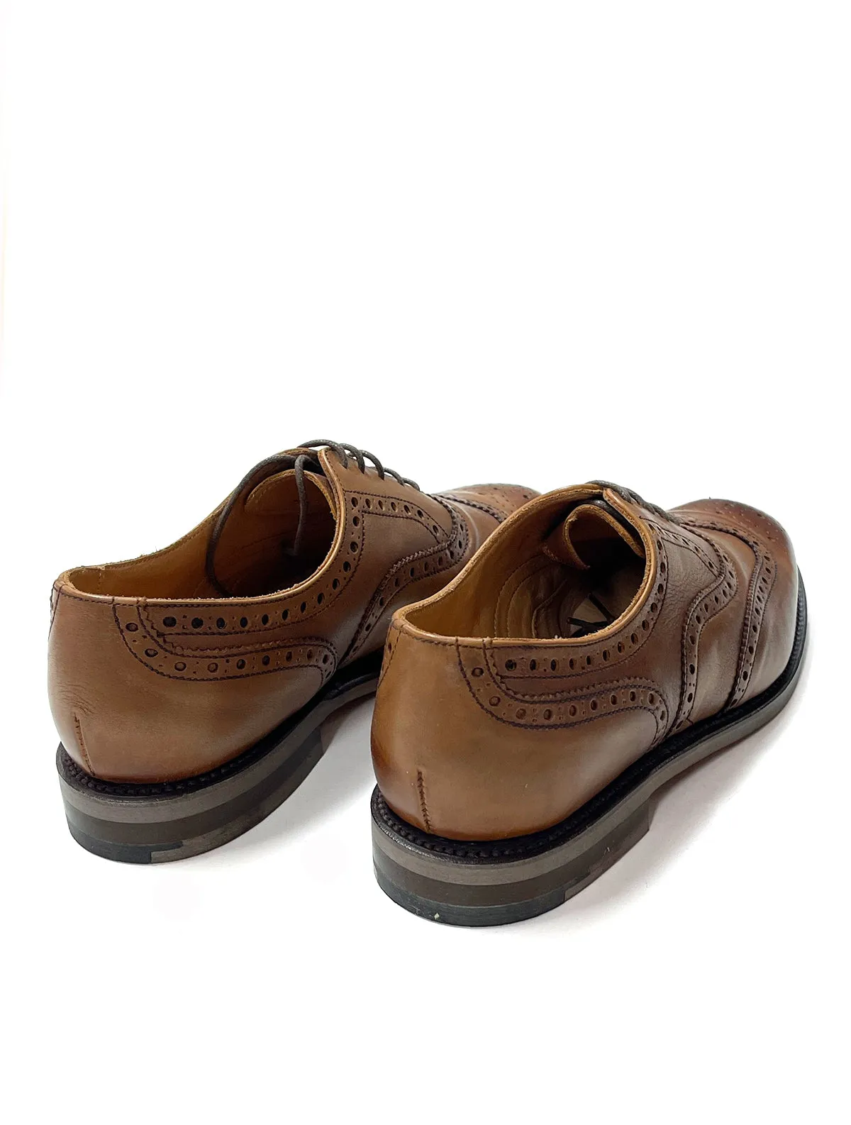 Tan Made in England Belgrave Brogue Shoe - LUCKY LAST
