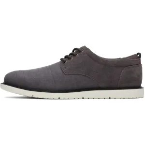 TOMS Navi Oxford Grey 50% Cotton 47% Cow Leather 3%  Male Lace Mens Shoes